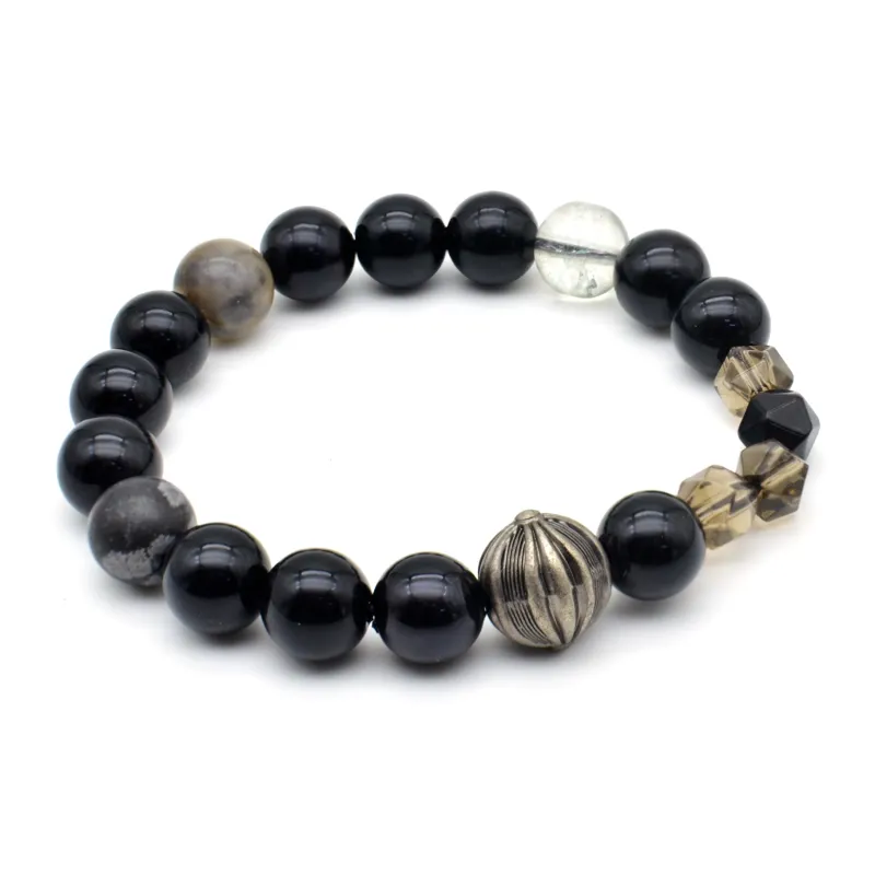 DAP Crystal Flame Stone Glass Beads Bracelets Unisex-0