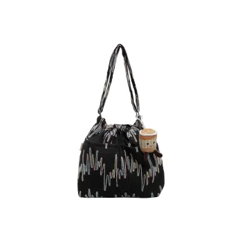 Morellybear Fabric Shoulder Bag Crossbody Bag Regular Women's Black/White/Pink