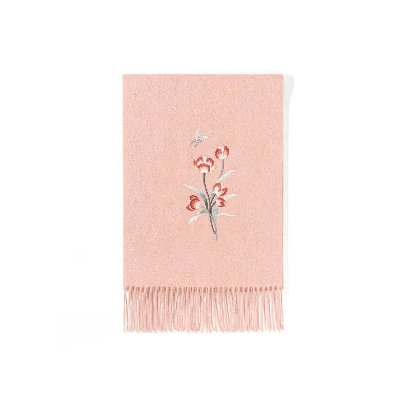 Shanghai Story 100% Sheep Wool Knit Scarves Women's 6 Colors Available For Selection-19