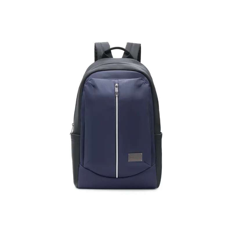 Champion Artificial Leather Backpack Regular Unisex Black/Midnight Blue & Black-6