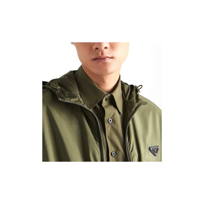 PRADA Triangle Logo Plaque Track Jacket-5