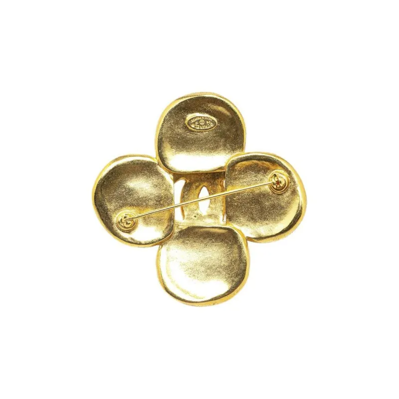 CHANEL 1996 Cc Clover Brooch-1