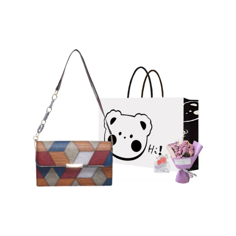 NX DOUGHNUT PU Shoulder Bag Regular Unisex Multicolor-12