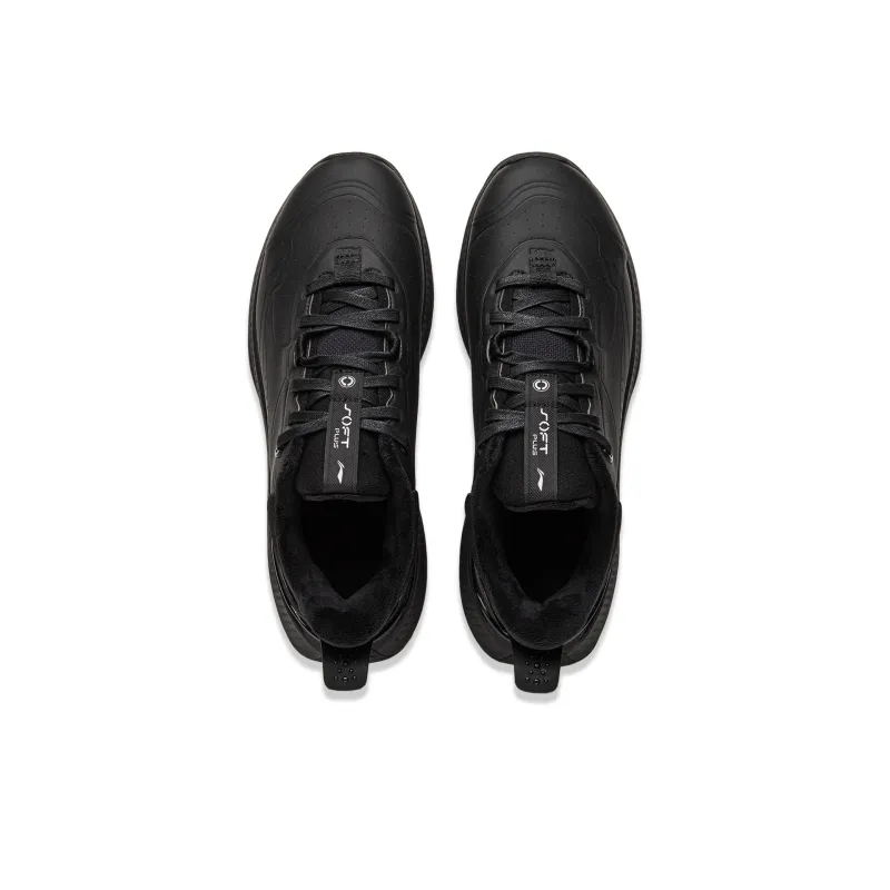 LiNing SOFT PLUS Anti Slip Wear Resistant Low Top Casual Shoes Men's Black-3