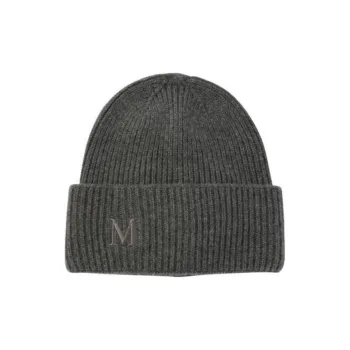 MaxMara Logo Embroidered Ribbed Beanie