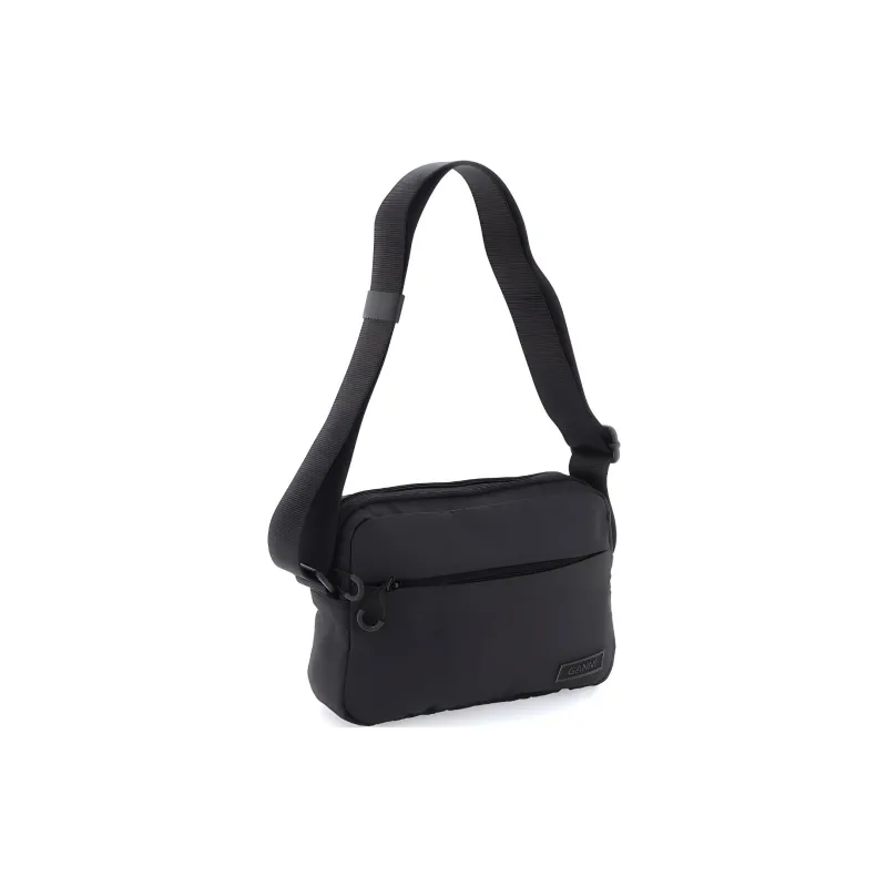 GANNI Logo Patch Shoulder Bag-3
