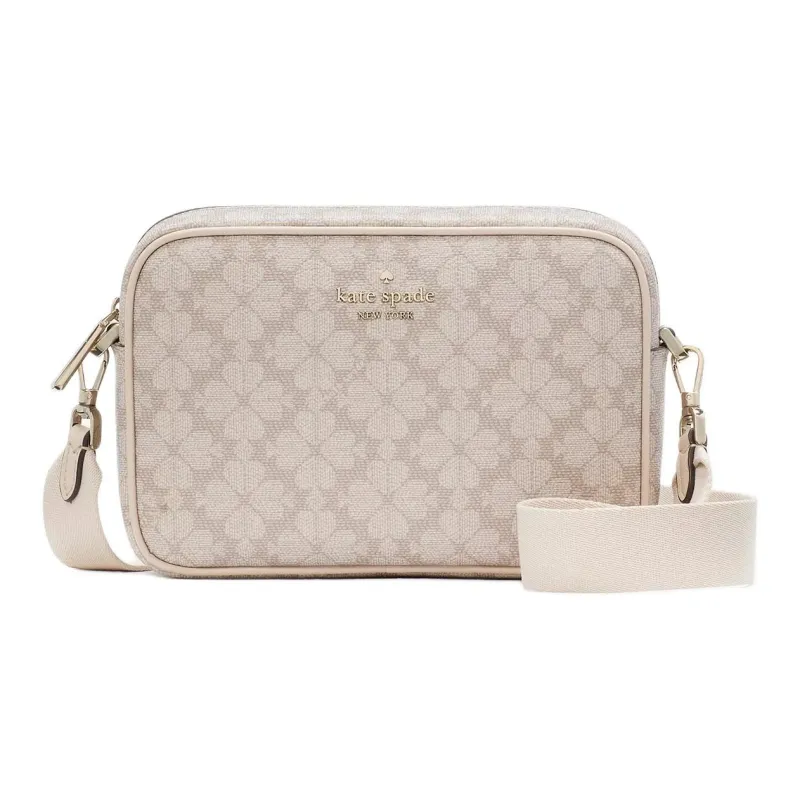 Kate Spade PVC Camera Bag, Shoulder Bag, Crossbody Bag Mini Women's Dark Beige Multicolor-0