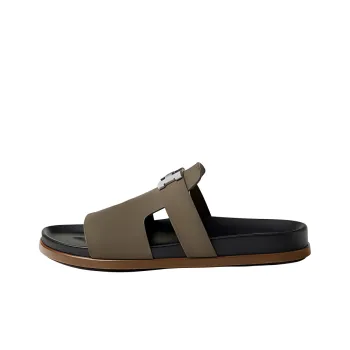 HERMES Slide Slippers Men's Green