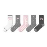 Polka Dot Crew-5 Pack 7A Antibacterial