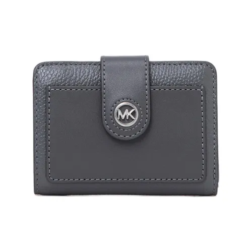MICHAEL KORS Mercer Leather Wallet Small Size Women's Slate Gray