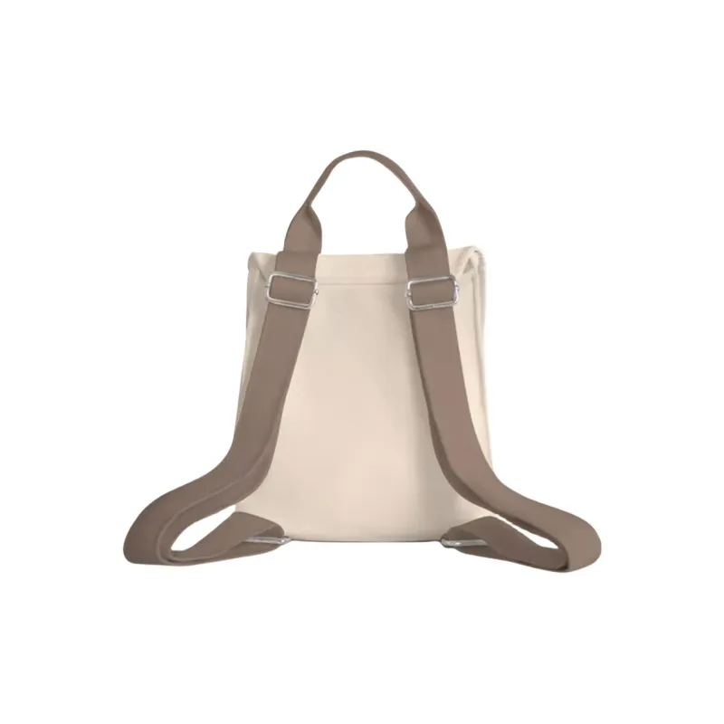 AOSONG Suede Technical Fabric Backpack Regular Unisex White Gray-2