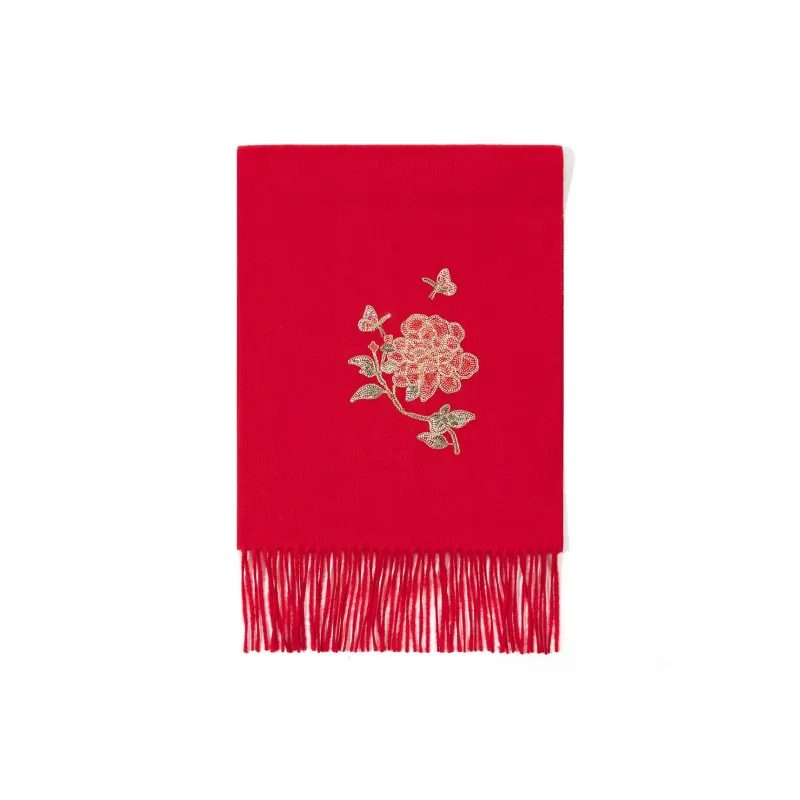 Shanghai Story Sheep Wool Knit Scarves Women's Butterfly Love-2