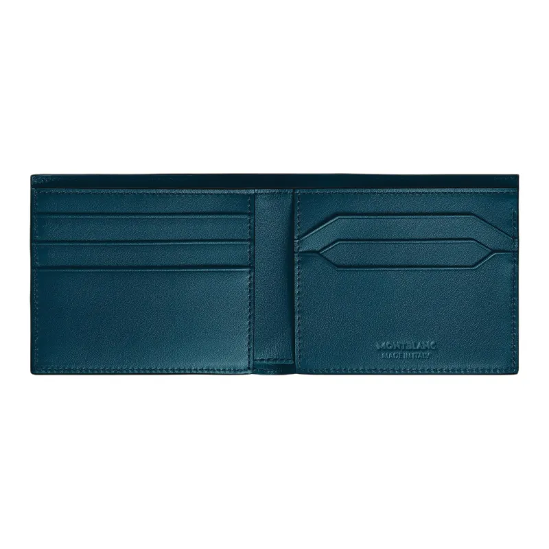 MONTBLANC Meisterstuck Full Grain Cow Leather Wallet Men's Cyprus Blue-3