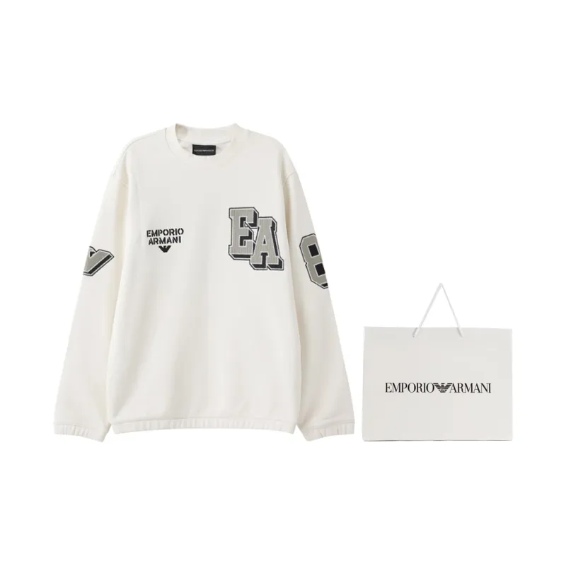 EMPORIO ARMANI FW24 Sweatshirt Men's Vanilla White-7