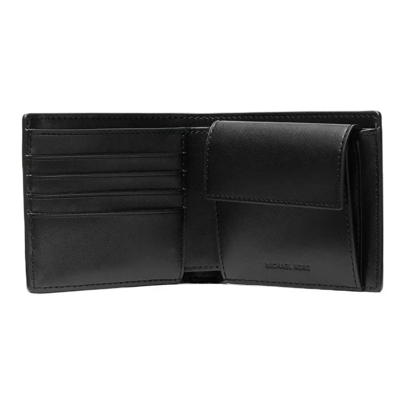 MICHAEL KORS Hudson Crocodile Embossed Leather Billfold Wallet-1
