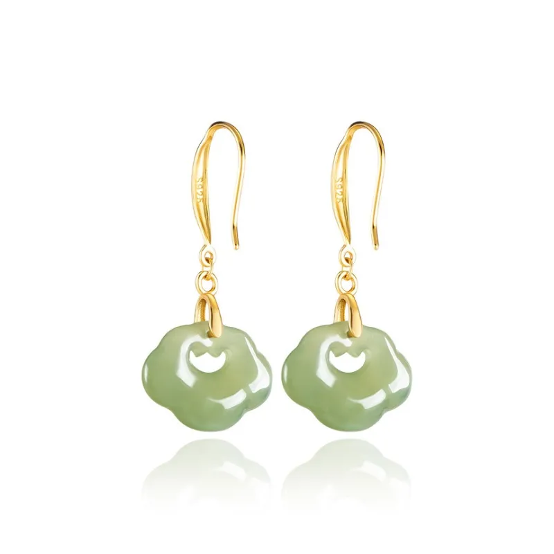 Jade Is Boundless Hetian Jade Earrings Jasper Women's-2