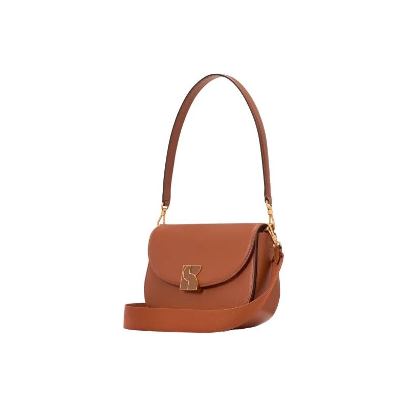 Kate Spade Leather Saddle Bag Handbag, Shoulder Bag Regular Women's Brown-1