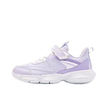 QIAODAN Slip Resistant Cushioning Low Top Kids' Running Shoes Purple Teenagers