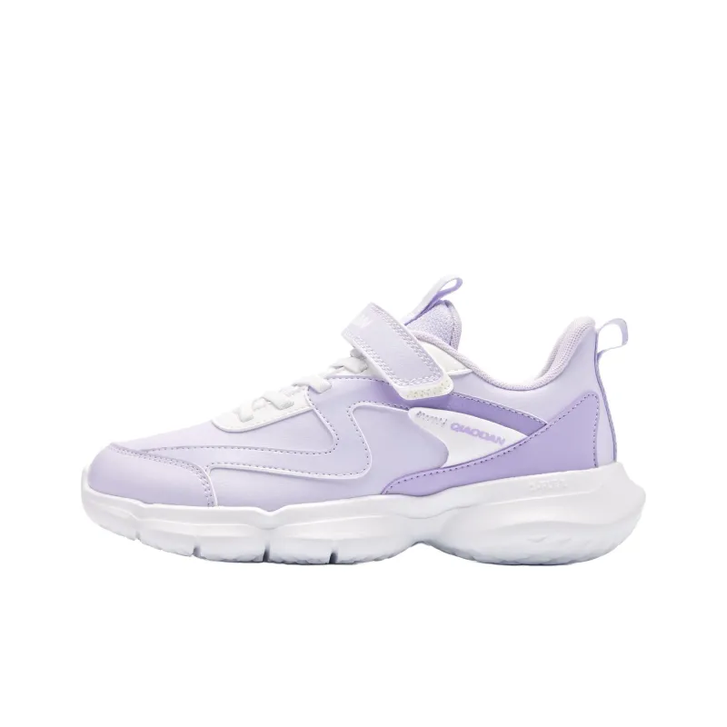 QIAODAN Slip Resistant Cushioning Low Top Kids' Running Shoes Purple Teenagers-0