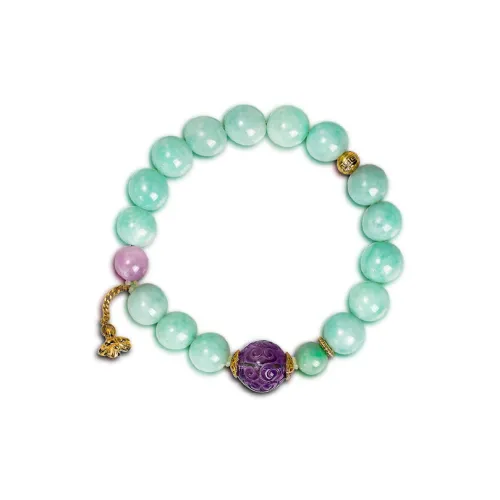 Long Fu Glutinous Jade Jadeite Bracelet Perfect Gift For Festivals And Memorials Women's