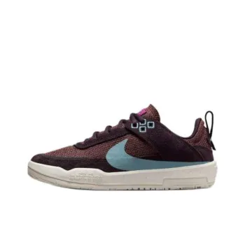 Nike SB DAY ONE Anti Slip Wear Resistant Low Top Kids' Skateboarding Shoes Burgundy Teenagers