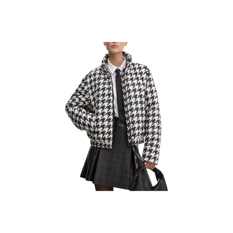 HUGO BOSS Houndstooth-print Water-repellent Puffer Jacket-3