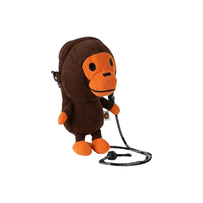 A BATHING APE Polyester Shoulder Bag Crossbody Bag Cell Phone Pouch Regular Women's Brown-3