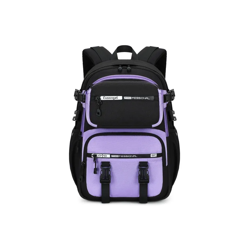 MOK Oxford Backpack Regular Unisex Black/Purple/Pink-2