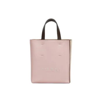 MARNI Museo Soft Calfskin Tote Bag, Shopping Bag, Shoulder Bag, Crossbody Bag, Handbag Mini Women's Pink