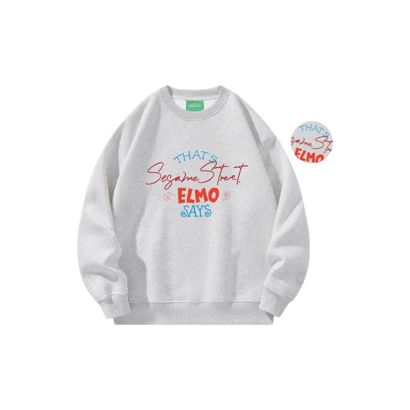 SESAME STREET Sweatshirt Thickened And Fleece Lined Optional Unisex-12