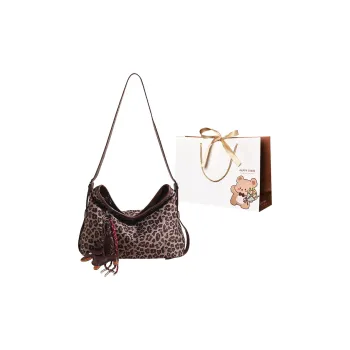 ERANGBEAR Fabric Shoulder Bag Crossbody Bag Women's Black/Coffee
