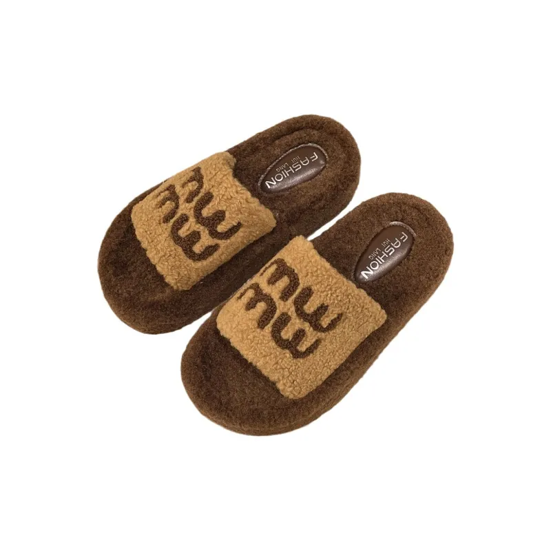 ALPLUME Women's Home Slippers Black Yellow Brown Ecru Slippers & Home Slippers-6