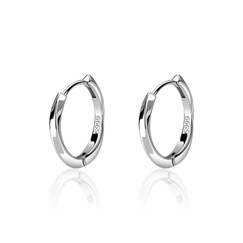 ZANC S999 Fine Silver Earrings Unisex-3