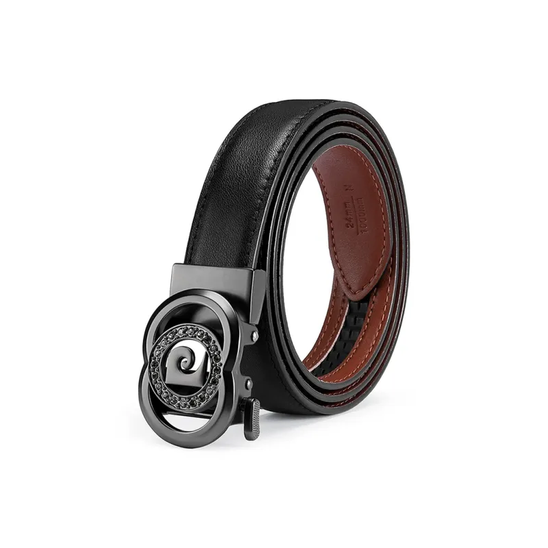PIERRE CARDIN Top Grain Cow Leather Belts Women's Width 2.4cm-1
