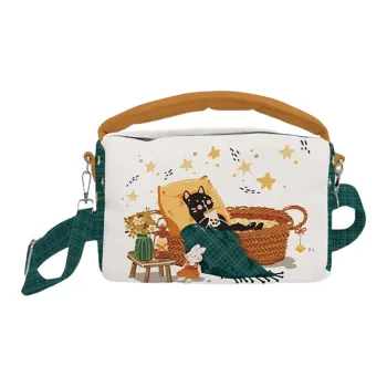 AOSONG Suede Technical Fabric Crossbody One Shoulder Handbag Women's Yellow Green