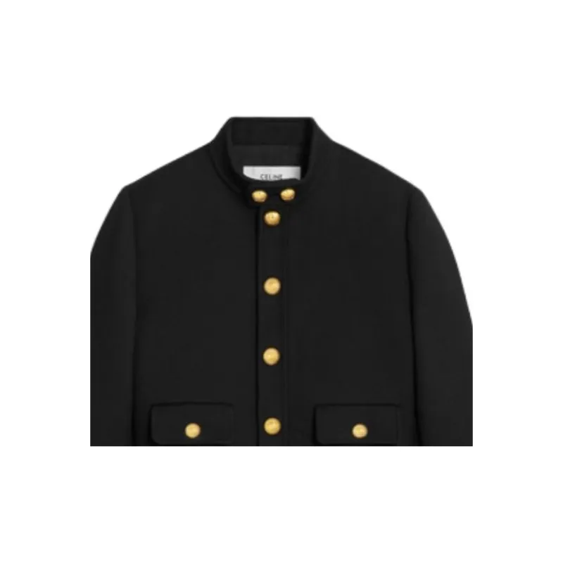 CELINE Verneuil Jacket In Double Faced Wool Tricotine-6