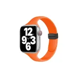 Small Round Pendant Silicone Foldable Magnetic, Orange