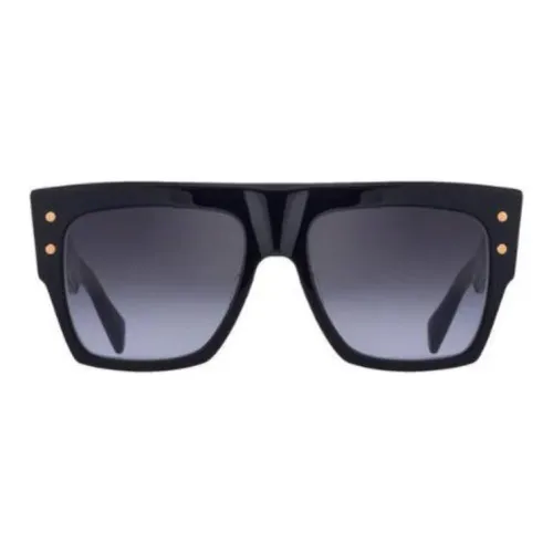 BALMAIN Eyewear Curved Tip Square Frame Sunglasses