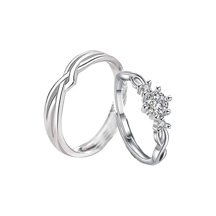 Onakiiko S925 Silver Ring Pair Unisex-0