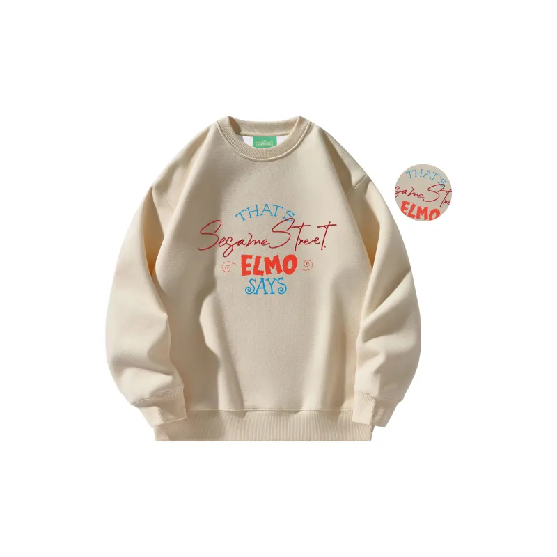 SESAME STREET Sweatshirt Thickened And Fleece Lined Optional Unisex-9