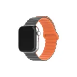 Apple Silicone Magnetic Loop Clasp, Gray & Orange