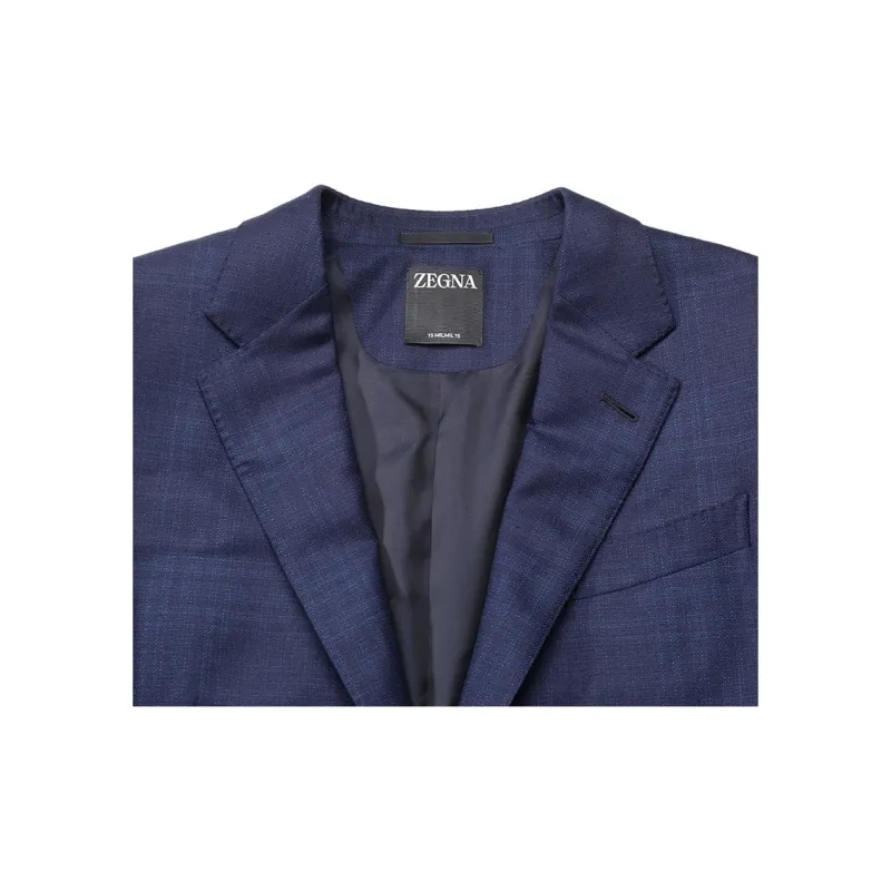 Zegna FW24 Business Suit Coat Men's Blue-2