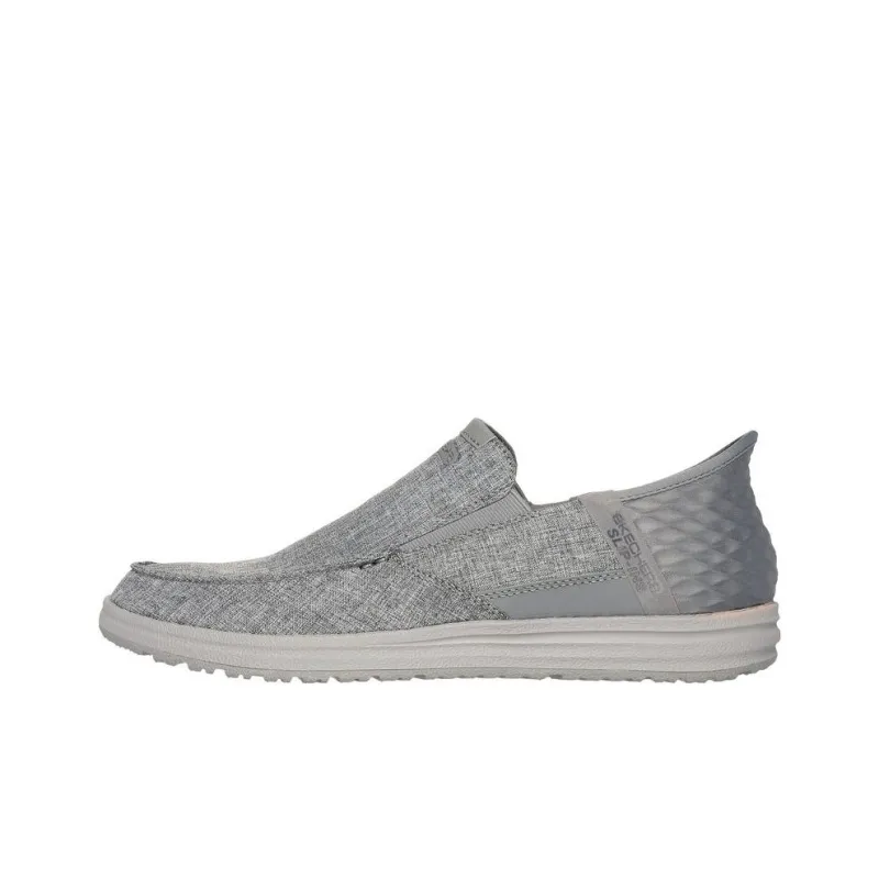 Skechers Melson Anti Slip Wear Resistant Low Top Casual Shoes Men's Gray-0