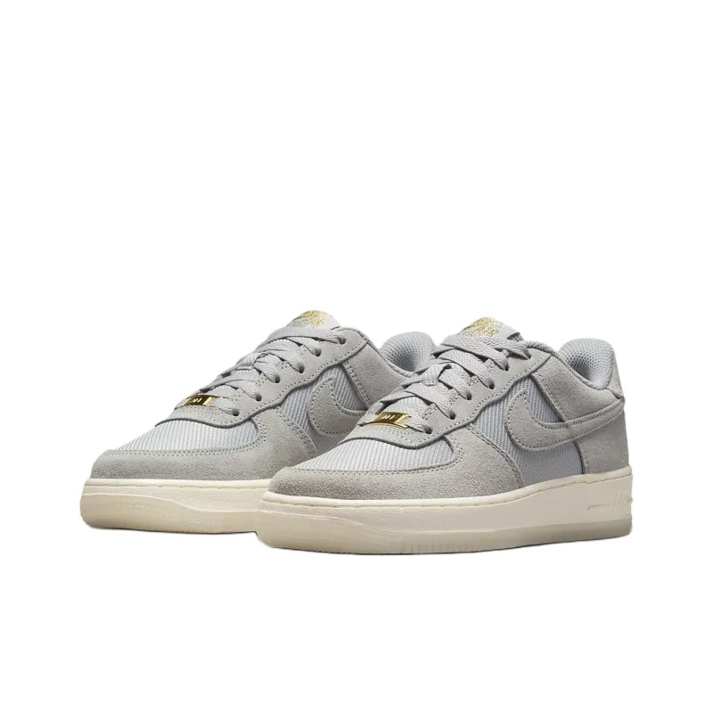 Nike Air Force 1 Anti Slip Wear Resistant Low Top Kids' Skateboarding Shoes Gray Teenagers-2