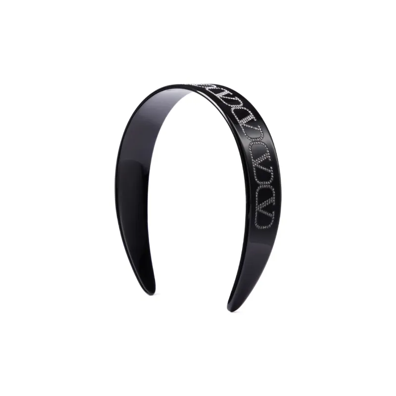 Valentino Acetate, Swarovski Crystal Headbands Women's Black-0