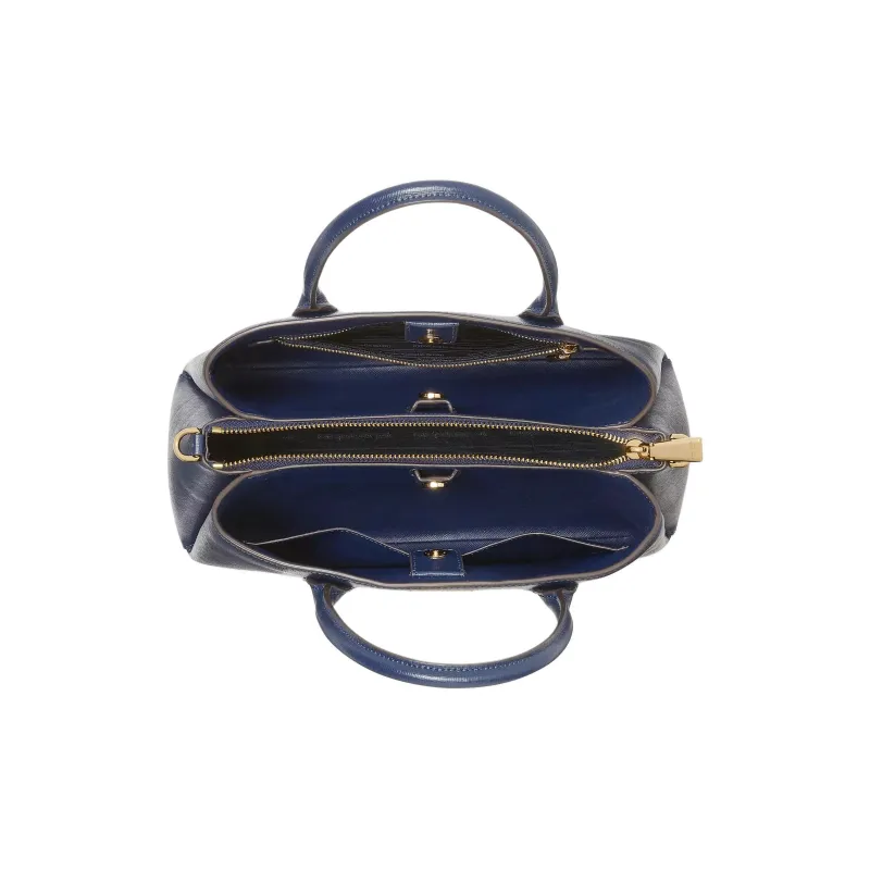 Kate Spade Saffiano Leather Tote Bag Shopping Bag Shoulder Bag Crossbody Bag Handbag Women's Marine Blue-3