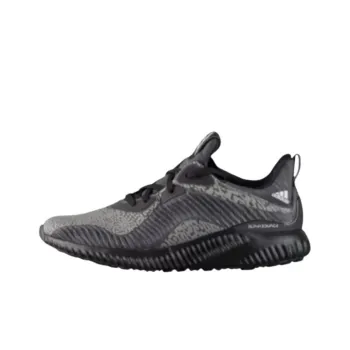 Adidas AlphaBounce Anti-Slip Wear-Resistant Low-Top Kids' Running Shoes Black Gray Color Teenagers