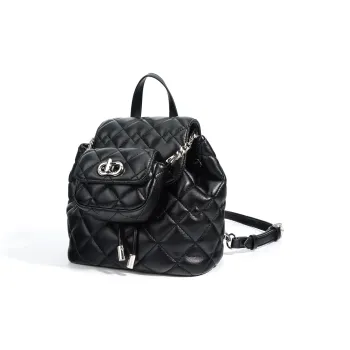 NIUMJ Cow Leather Backpack Regular Women's Black/Silver/Coffee/Apricot