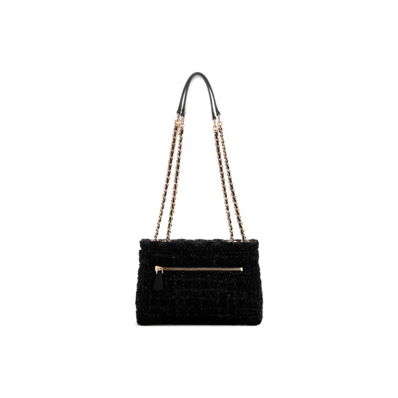 GUESS Tweed Shoulder Bag Crossbody Bag Regular Women's Black-2