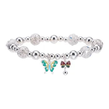 Listen To The Flowers Bloom 999 Fine Silver Bracelets Women's